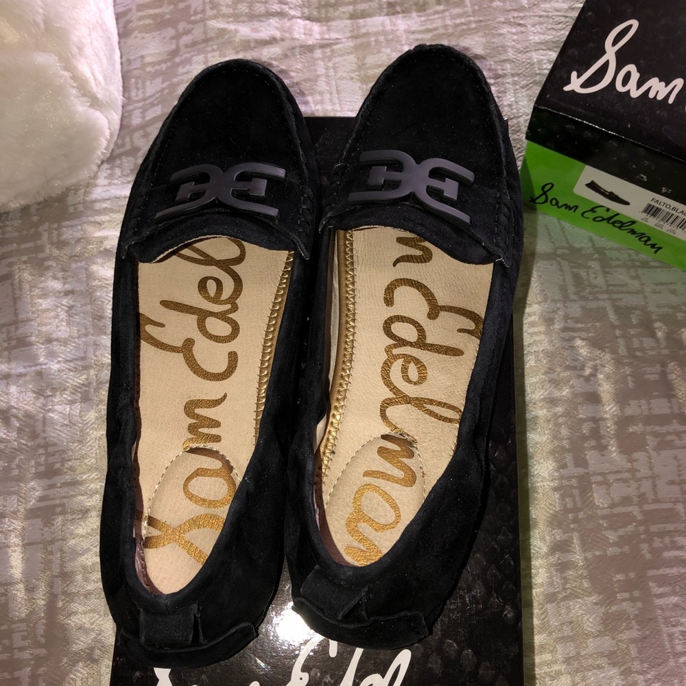 Sam Edelman “Farrell” black suede sz 8